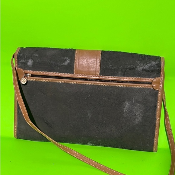 Fendi Black Suede and Brown Leather Crossbody Bag - Picture 8 of 10